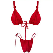 Back view of Flame Fatale Bikini Top with White background