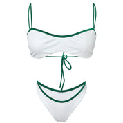 TropicalTemptationBikiniTopinwhiteandgreencolors