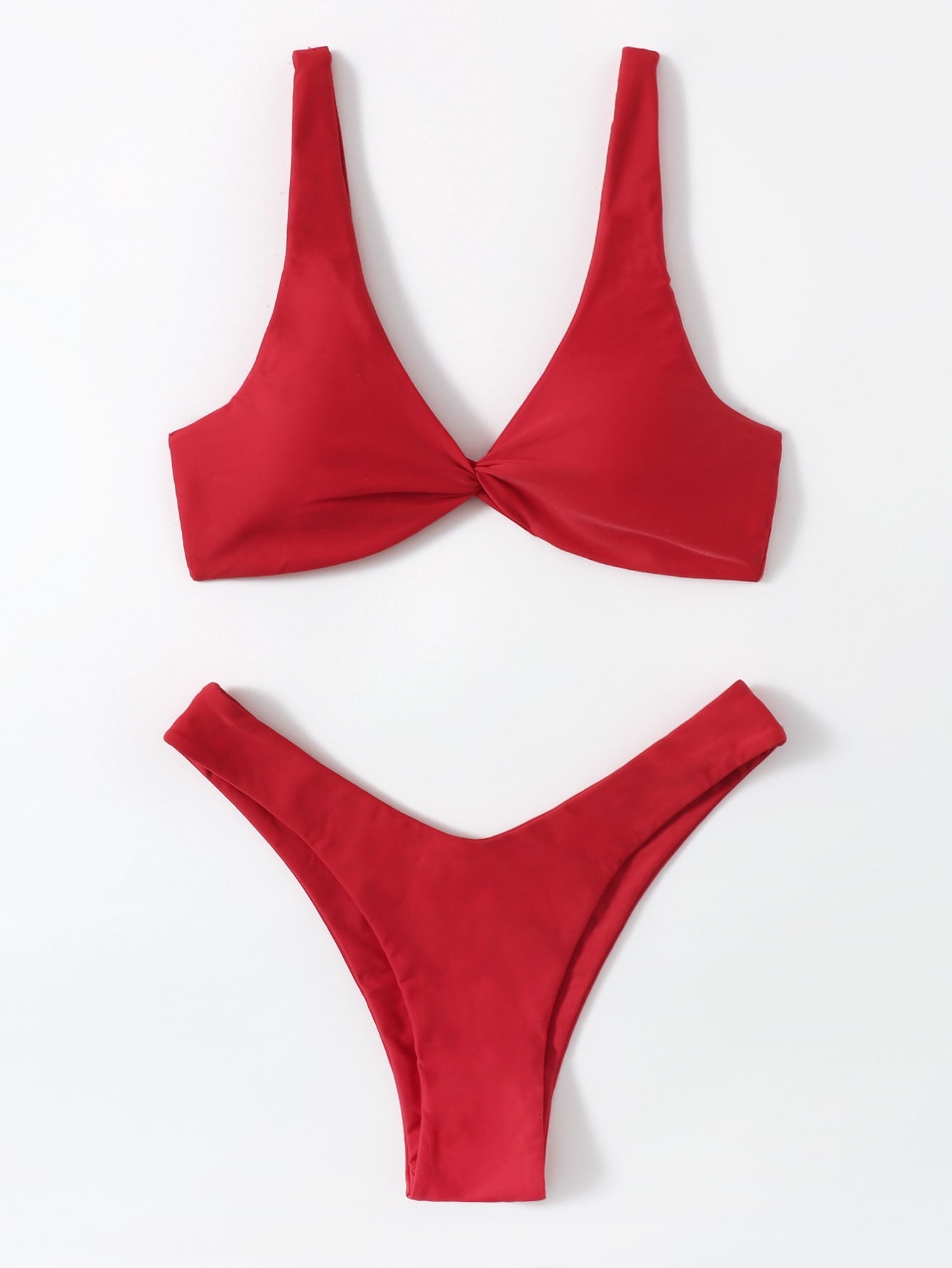 Oldsmar Solid Tie Bikini Set - LilyYara