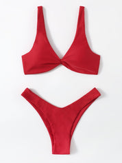 Oldsmar Solid Tie Bikini Set - LilyYara