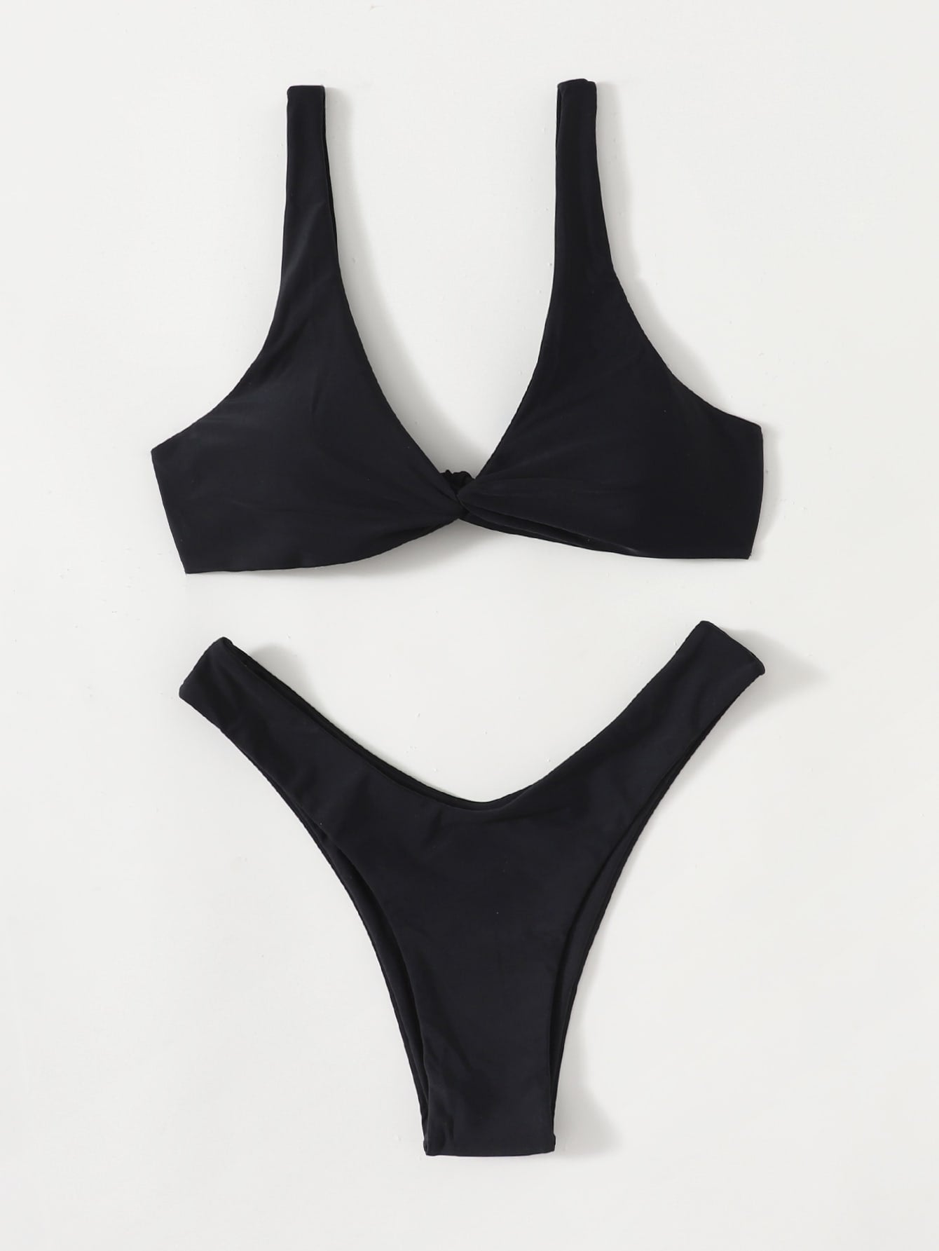 Oldsmar Solid Tie Bikini Set - LilyYara