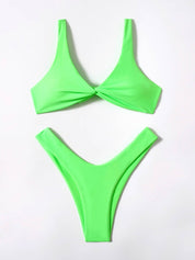 Oldsmar Solid Tie Bikini Set - LilyYara