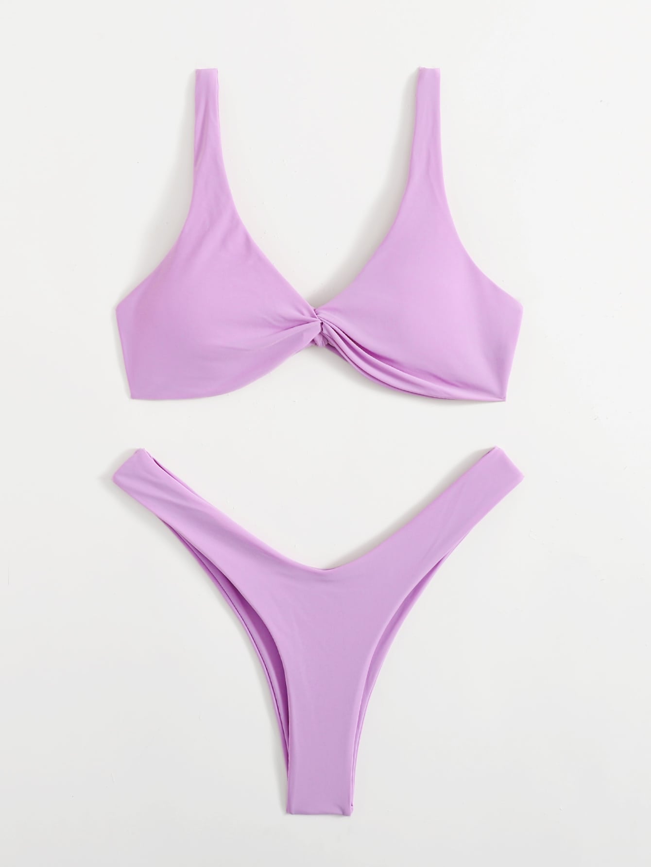 Oldsmar Solid Tie Bikini Set - LilyYara