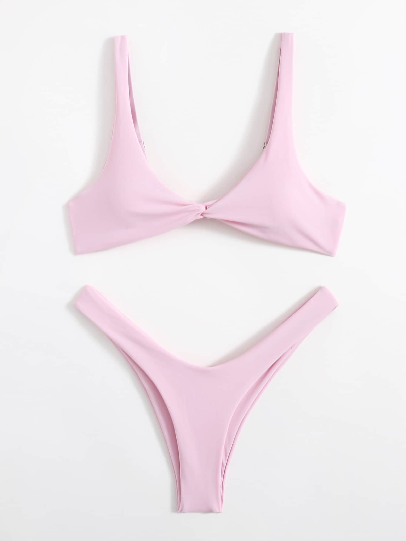 Oldsmar Solid Tie Bikini Set - LilyYara