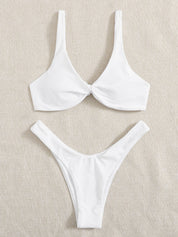 Oldsmar Solid Tie Bikini Set - LilyYara