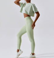 LilyYara's December style leggings in light green